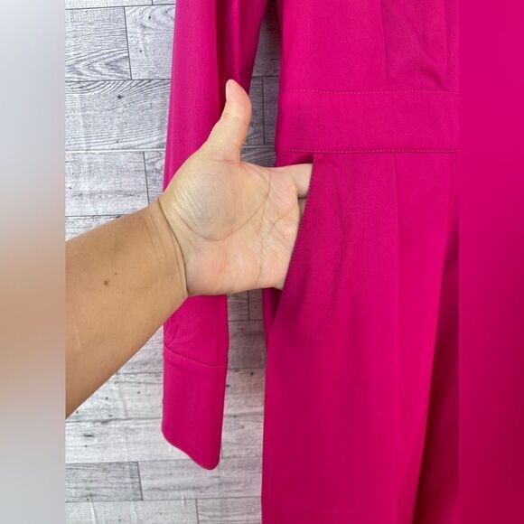 Maison common hot pink shirt wrap dress size 38/6 - Picture 6 of 17